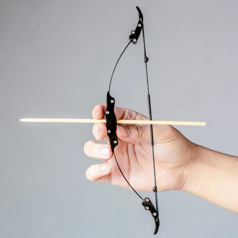 

Pocket Bow Powerfull Stainless Steel Bow Mini Recurve Creativity Ornaments Athletics Archery Outdoor Sports Arrow Shooting Bow