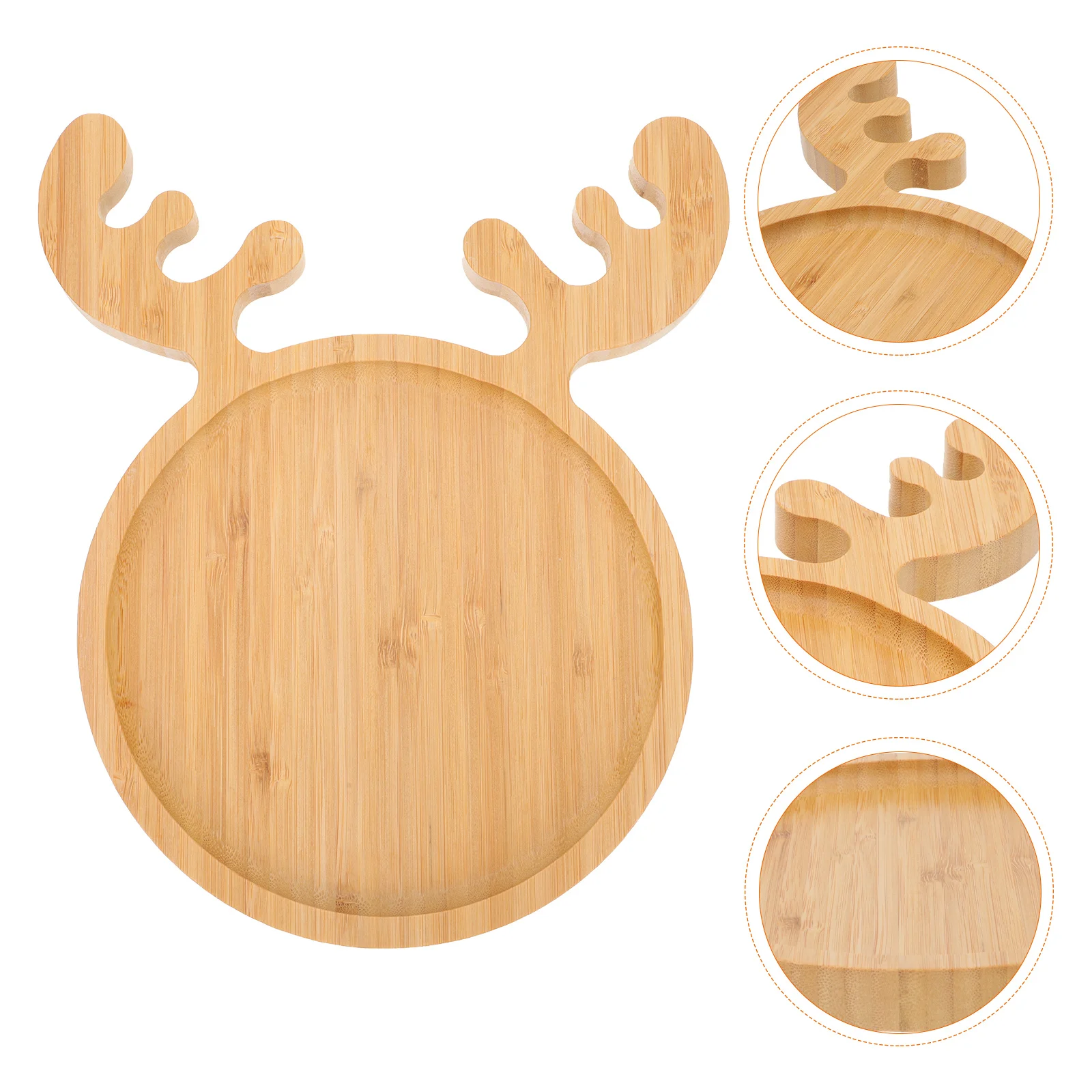 

Plate Tray Christmas Serving Wooden Dish Sushi Reindeer Platter Dessert Plates Board Snack Appetizer Fruit Pizza Wood Candy