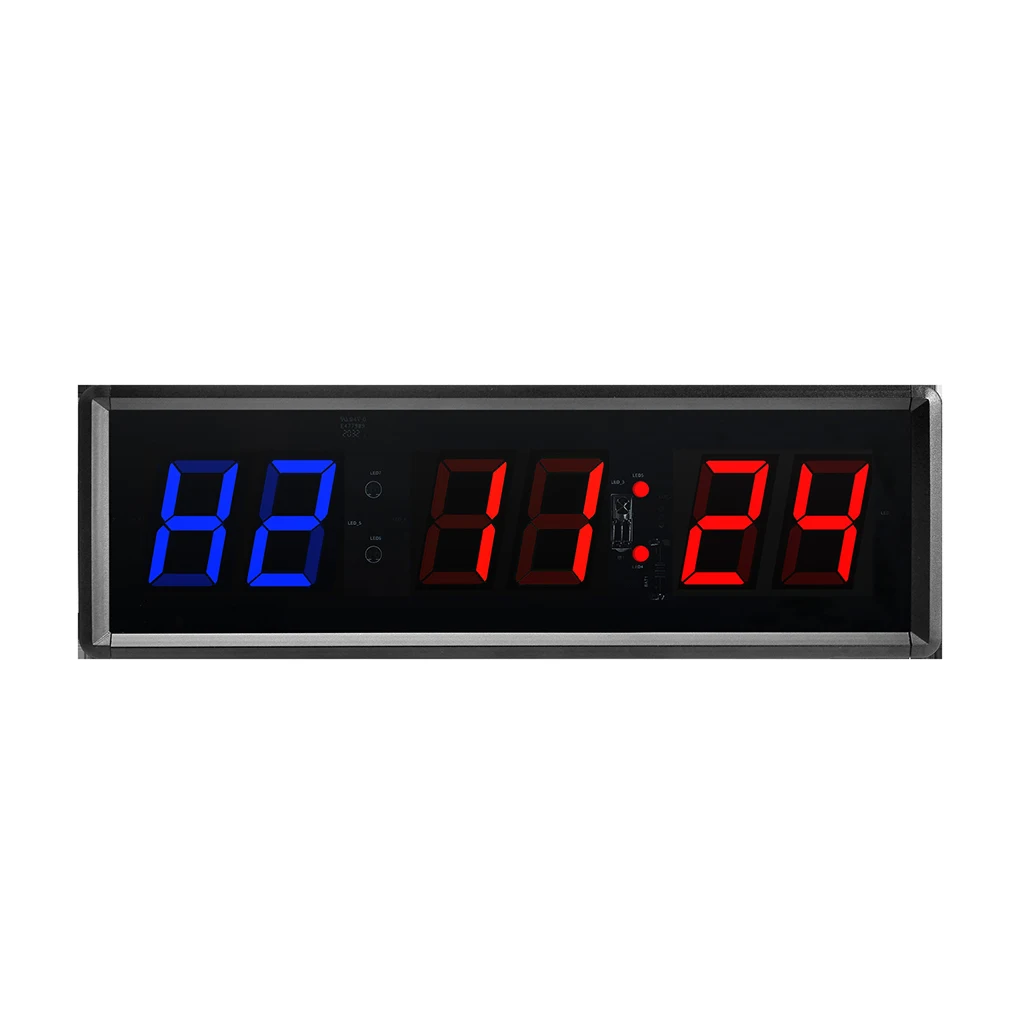 

EU Plug Fitness Interval Timer Digital Display Remote Control Rechargeable Countdown Aluminum Alloy Clock Stopwatch