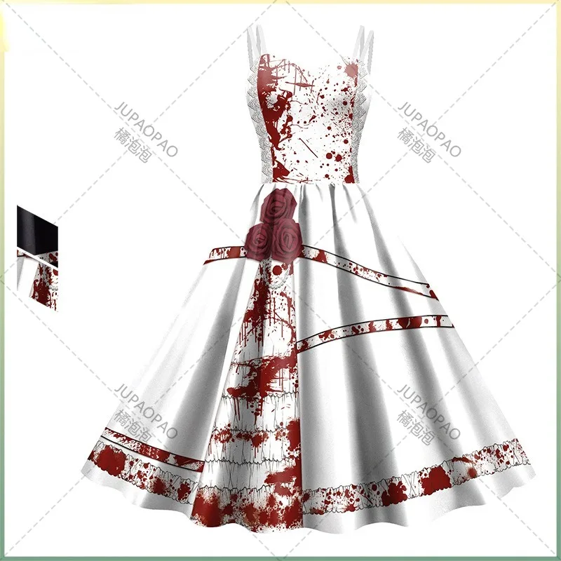 

Color Cosplayer Halloween Cosplay Dresses Witch Carnival Party Costume Adults Evening Performance Clothes Devil Gothic Dress