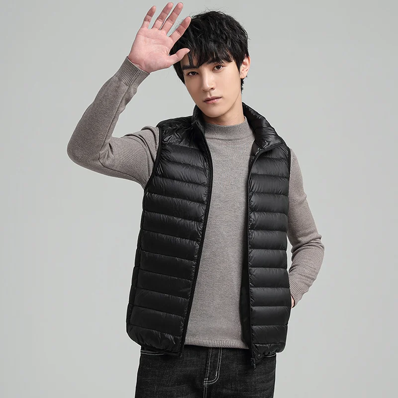 Meilly Gecko 2022 Trend Autumn And Winter Stand Collar Thin Keep Warm Cold Protection Male White Duck Down Down Jacket
