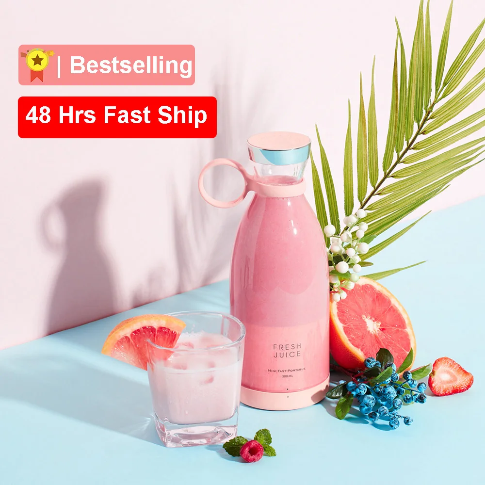 

Portable Fresh Juicer Blender Liquidificador Usb Rechargeable Mini Blender 1400 Mah Battery Waterproof Wireless Blender Juicers