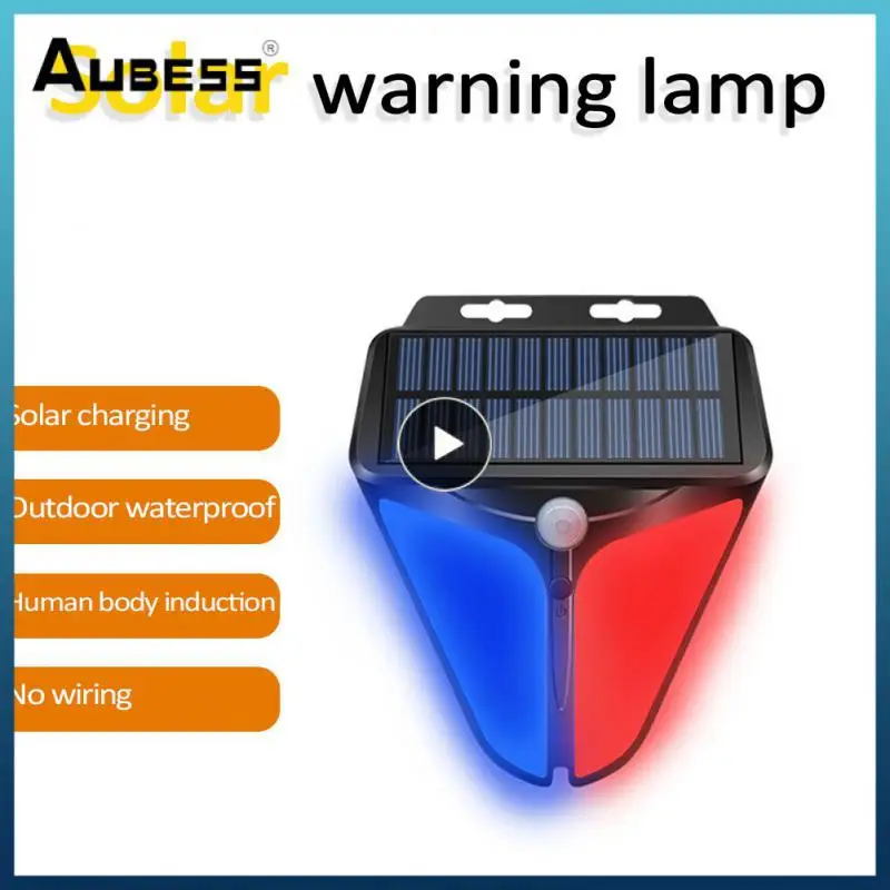 

Flash Alarm Lamp Home Yard Outdoor Solar Lighting Strobe Light Siren Solar Alarm Light Alarm Siren Motion Sensor Ip65 Waterproof