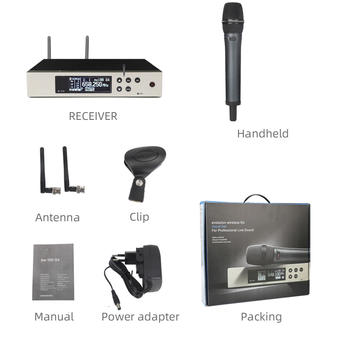 EW135G4 EW100G4 EW 100 G4 wireless microphone system with E835S haneheld microphone professional UHF  microphone EW 135 G4 images - 6