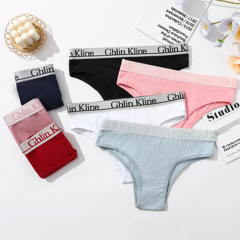 

3PCS/Set Cotton Panties for Women Sexy Underwear Solid Intimates Lingerie Briefs Comfortable Ghlin Kline Design Panties