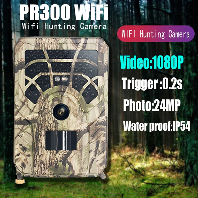 

24 МП 1080P фотоловушка для дикой природы, инфракрасная охотничья камера s HC802A, беспроводные камеры наблюдения за дикой природой