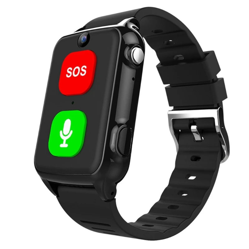 

4G Smartwatch Big Button Large Volume Blood Pressure Heart Rate Temperature Monitor Accurate Position Elderly Bracelet