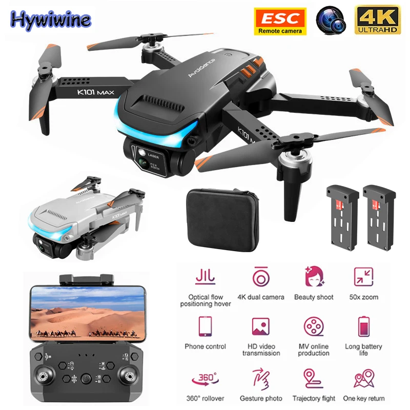 

Drone 4k Profesional Three Way Obstacle Avoidance 50 x Zoom Optical Flow Gesture Control Quadcopter With Dual Camera Adjustable
