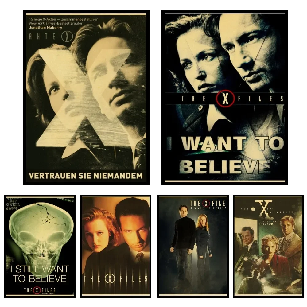 Винтажный постер X-файлы бумажная печать для дома гостиной спальни входа бара