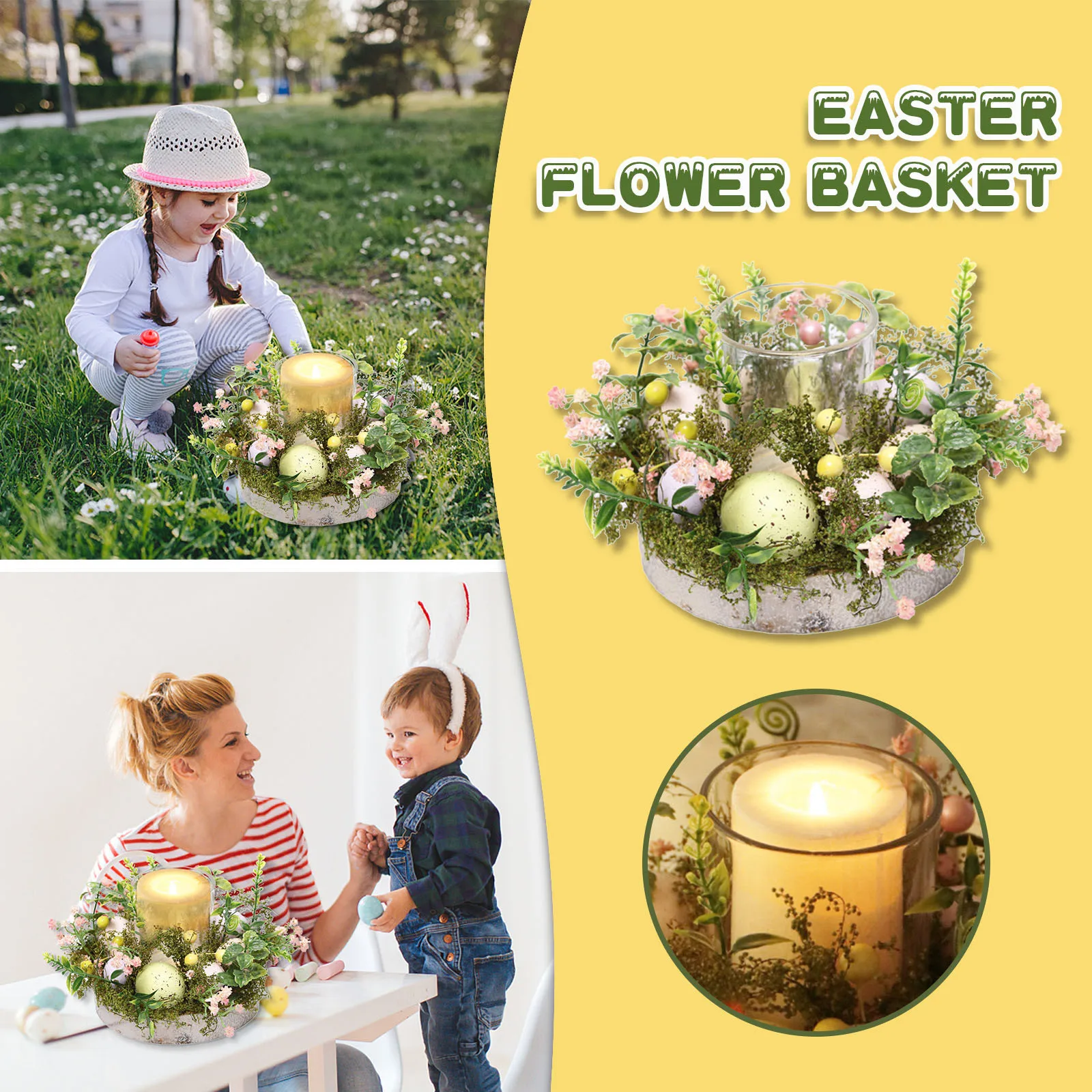 Tick Natural Creative Glass Easter Home Decoration Home Deco