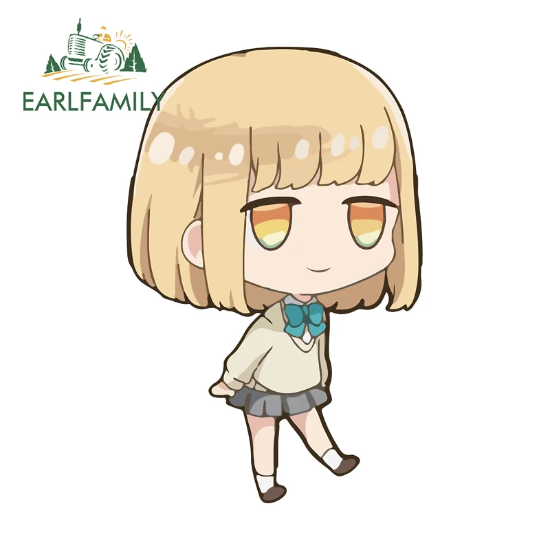 Фото Наклейки EARLFAMILY Gold Shikimori Graffiti: Водонепроницаемые виниловые стикеры для автомобиля, защиты дверей, а также для коробок с рыболовными снастями и декора с аниме-персонажами №3