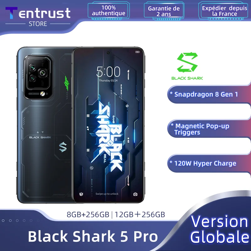 Cena Globalna Wersja Black Shark 5 Pro Snapdragon 8 Gen 1 Telefon Do Gier 108M Kamera 120W Hyper Charge 4650mAh 144Hz Samsung E4 Wyświetlacz