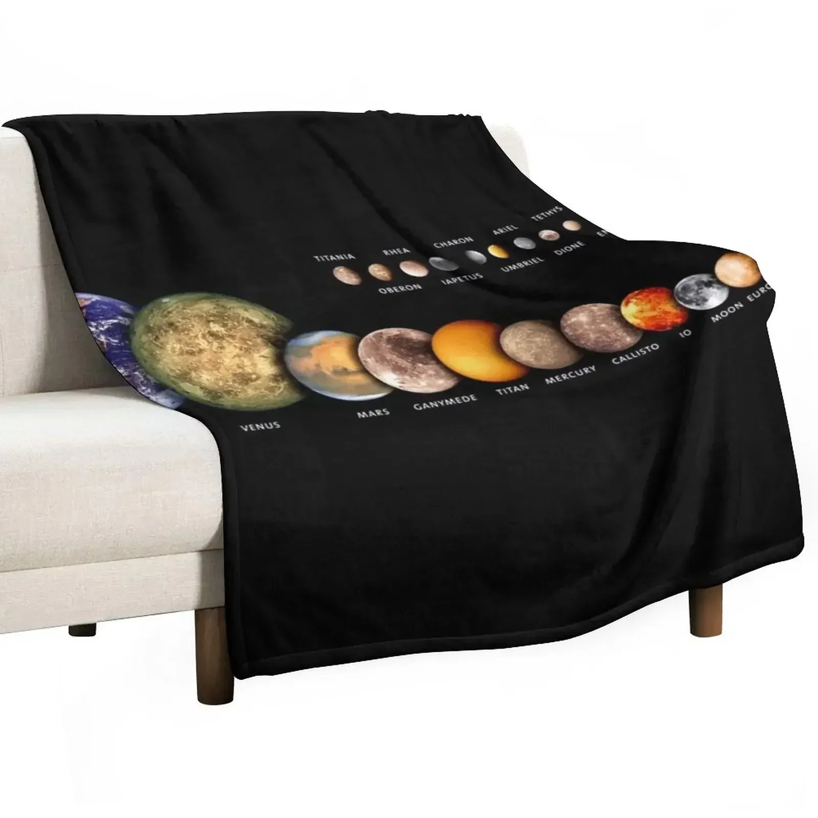 Одеяло Moons of the Solar System Furrys Одиночные теплые зимние одеяла