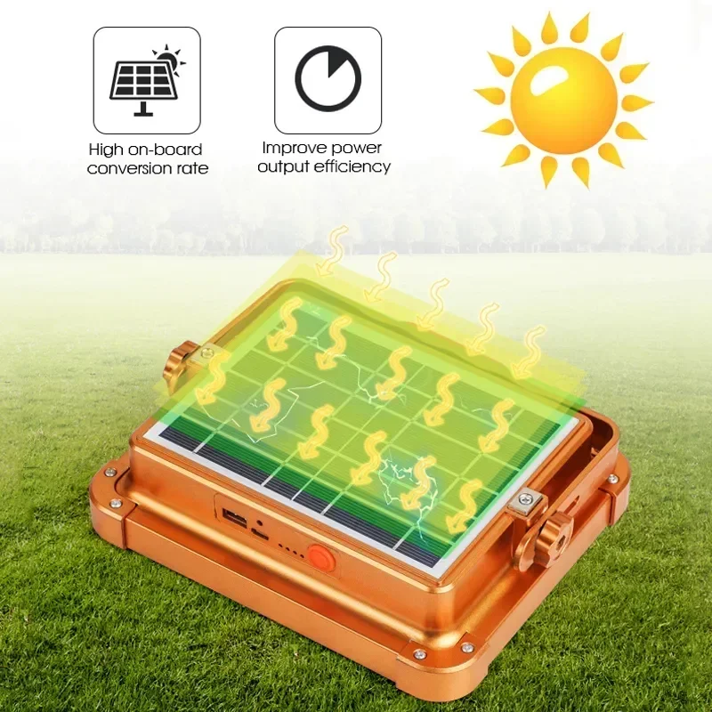 Портативный фонарь на солнечной батарее 2000 Вт