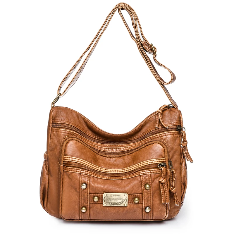 

Women Shoulder Handbag Roomy Multiple Pockets Bag Ladies Crossbody Purse Fashion Retro Tote Travel Bag Pocketbooks