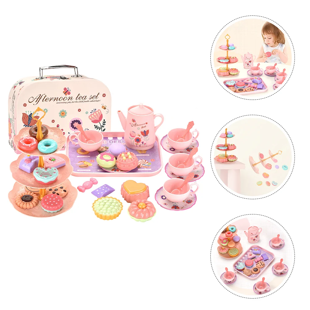 

1 Set Afternoon Tea Playthings Simulation Food Dessert Pretend Play Toy
