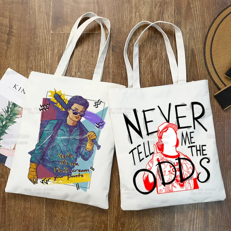 

Многоразовая женская сумка для покупок с принтом из сериала «очень странные дела»