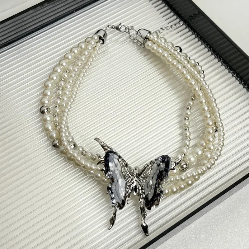 Многослойные жемчужные ожерелья Draweye Y2k для женщин модные ювелирные изделия в