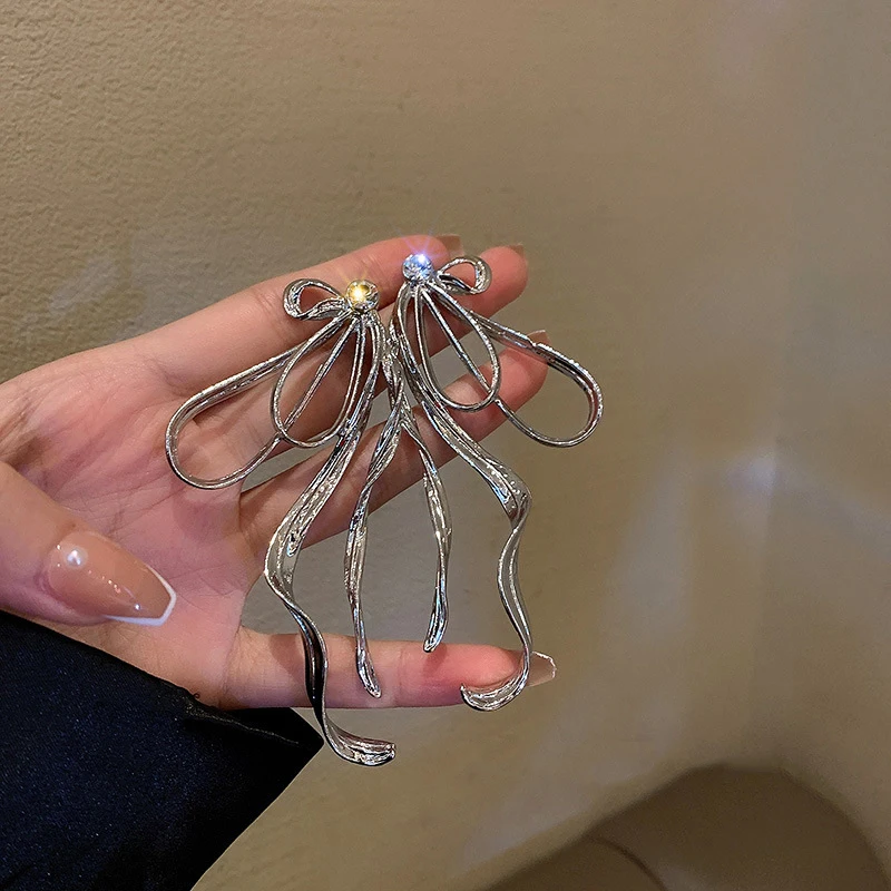 Lifefontier серьги-подвески с бантом неправильной линии для женщин в стиле панк