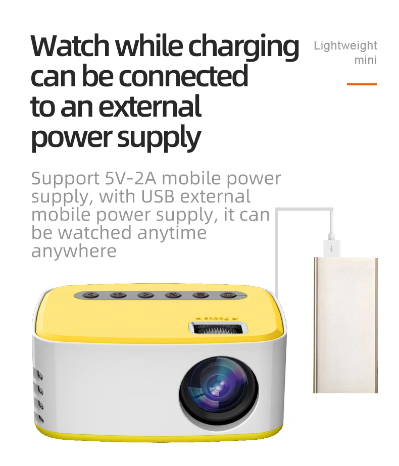 Беспроводной ЖК-проектор T20 Ohone с одинаковым экраном Full HD 60-400 дюймов большой экран