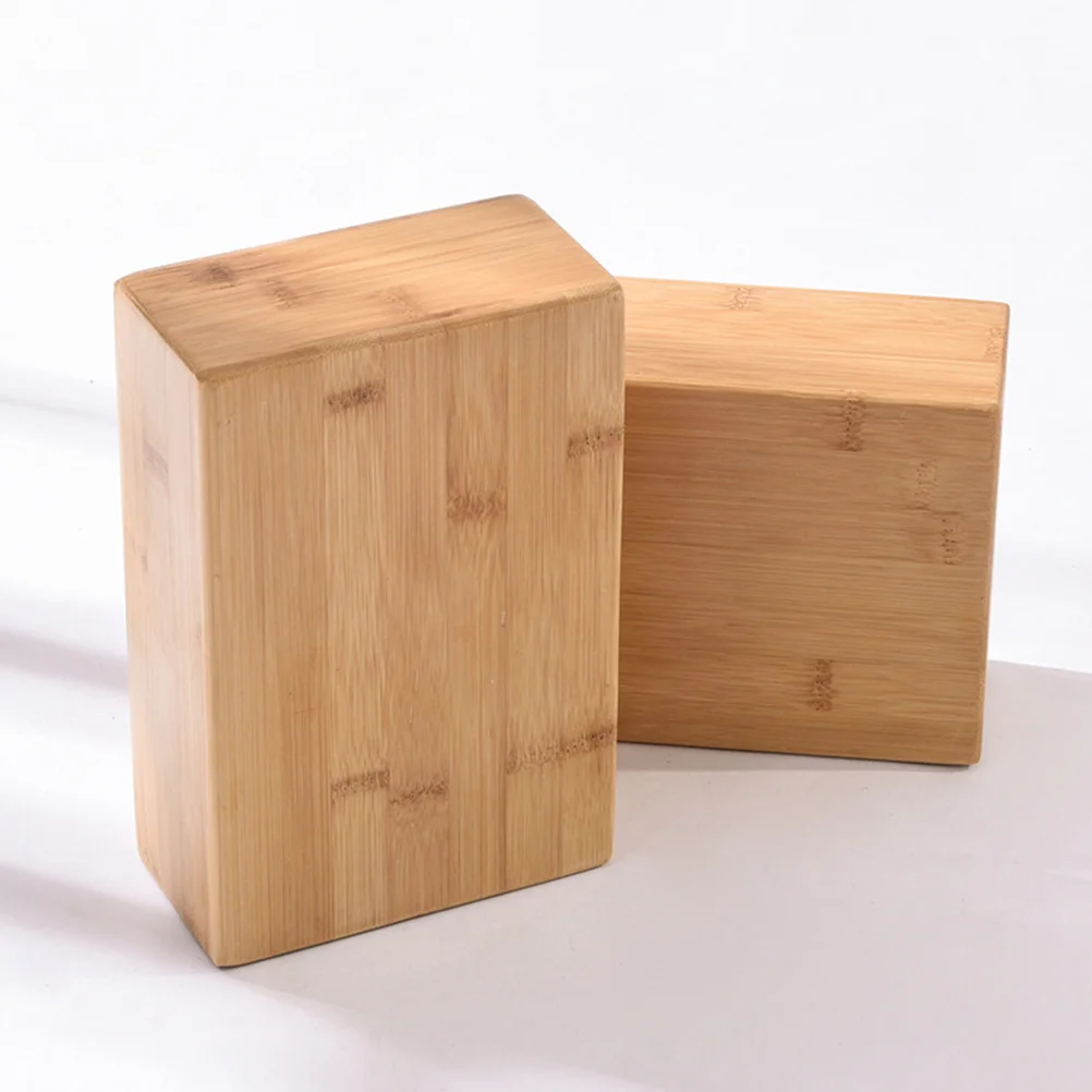 

1PC Natural Bamboo Yoga Brick Yoga Dance Training Practice Auxiliary Tool Wooden Brick for Home Fitness
