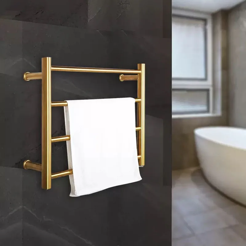 

110V/220V Fashion Wall Towel Rack Room Temperature 304 Stainless Steel Waterproof Electric Towel Rack Bathroom