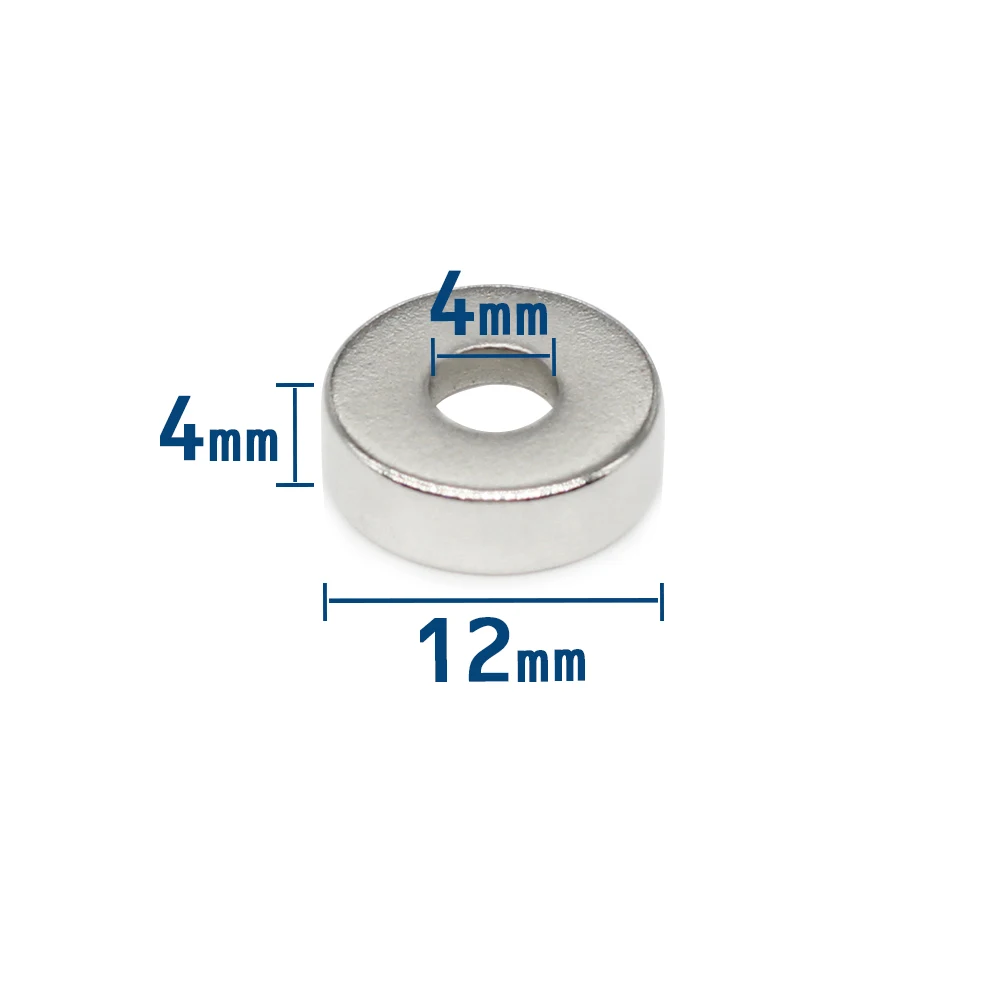 

10/20/30/50/100/150PCS 12x4-4 Round Search Magnet 12*4 Hole 4mm Countersunk Neodymium Permanent Magnets Strong 12x4-4mm 12*4-4