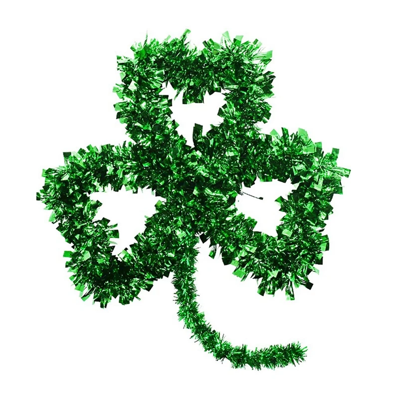 

Зеленая гирлянда на День Св. Патрика, Ирландская дверь и модель, Веселый травяной венок с трехфольным клевером на удачу для вечевечерние