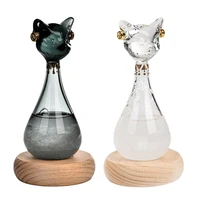 egyptian cat weather forecasting bottle cute animal storm transparent jar for home bedroom office desktop decoration
