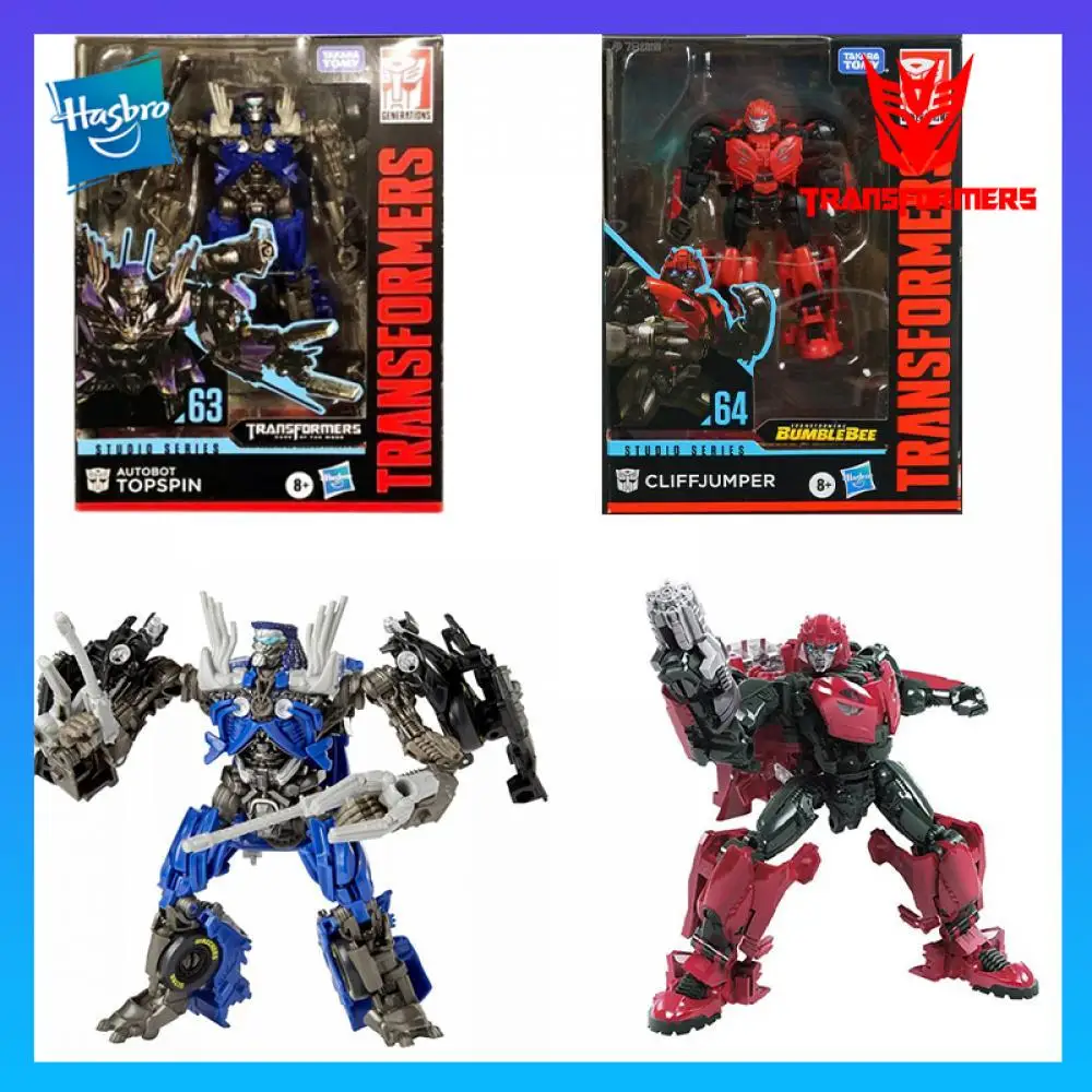 

Original Hasbro Takara Tomy Transformers Ss63 Topspin Ss64 Cliffjumper Deluxe Class Studio Series Anime Action Movie Cars Models