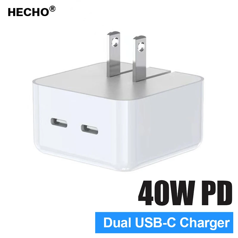 

Устройство для быстрой зарядки с двумя USB-портами, 40 Вт