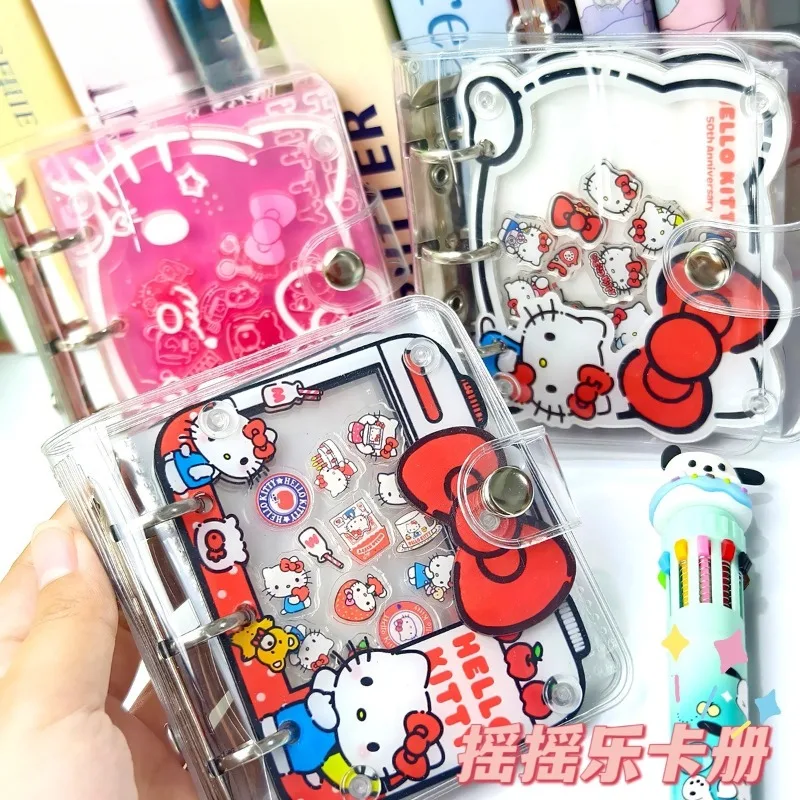 Фото Альбом-биндер для открыток Kawaii Hello Kitties с 20 страницами, 3-дюймовый фотоальбом для самостоятельного оформления, для коллекционеров K-pop, милый подарочный набор Sanrio №1
