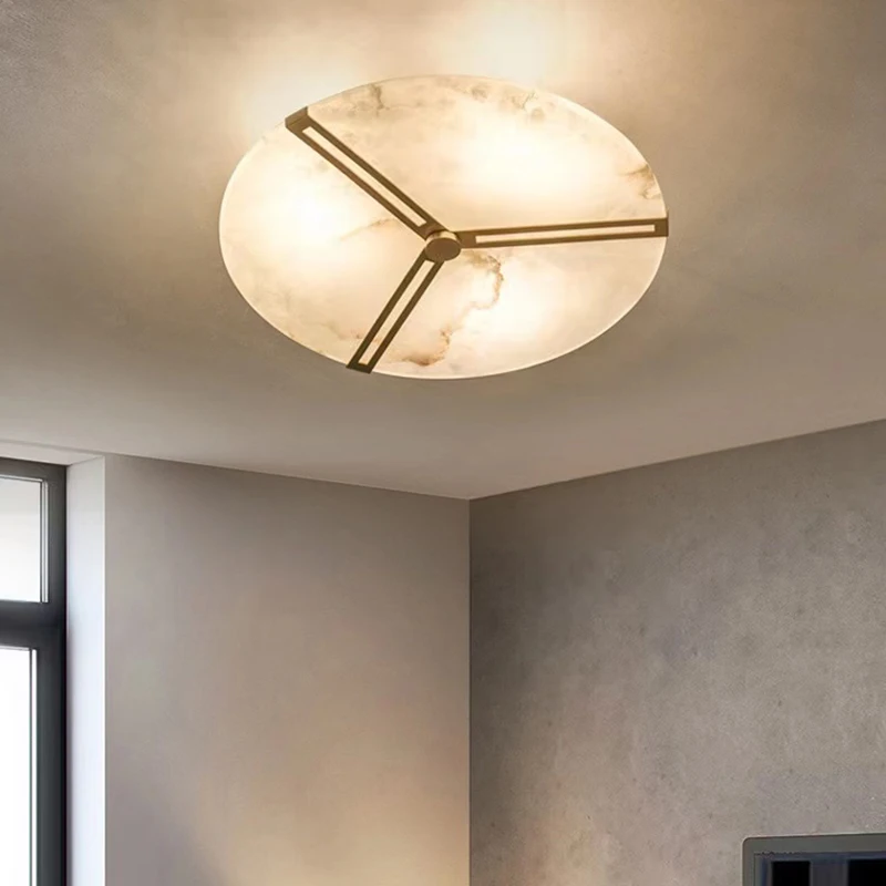 

Modern Home Decor Marble Ceiling Chandelier Art Decor Ceiling Light 2023 White Marble Lustre New Designer Lamps for Living Room