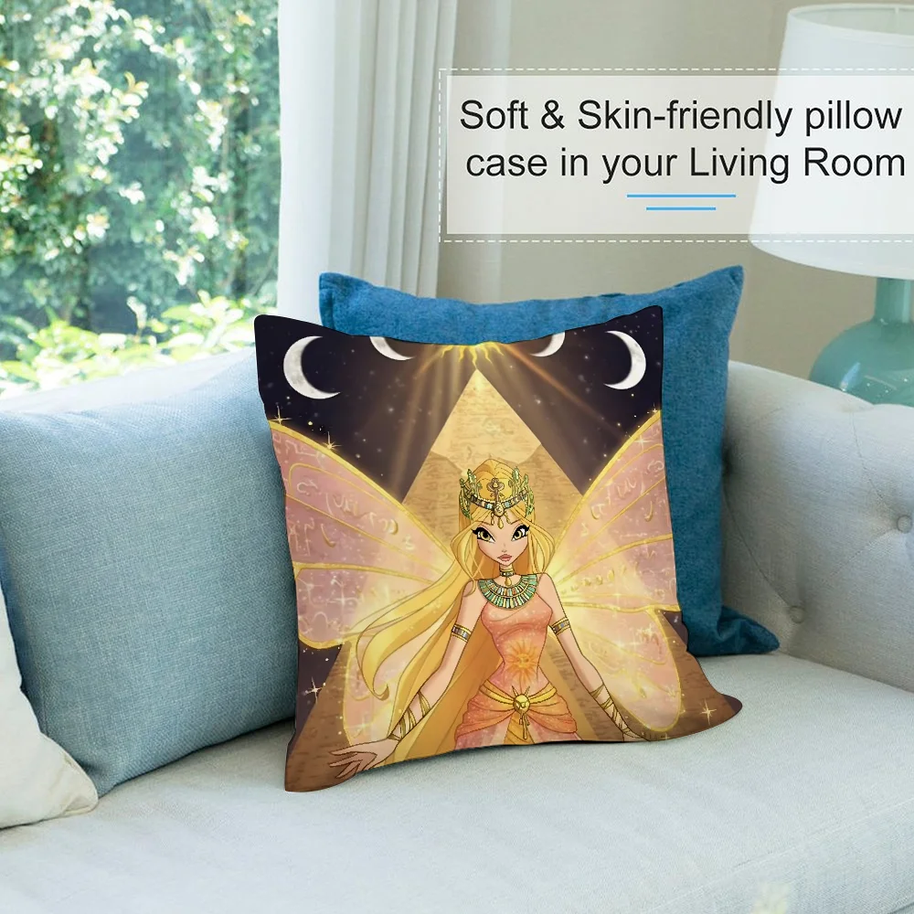 Аниме девушка W-Winx клубные наволочки короткие плюшевые диван декоративный