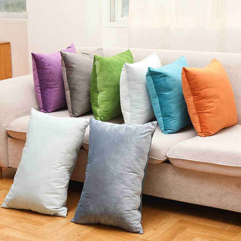 

Solid Throw Cushions Square Rectangle Home Decor Sofa Living Room Pillows Cushion Core Dropshipping Center 40x40 50x50cm