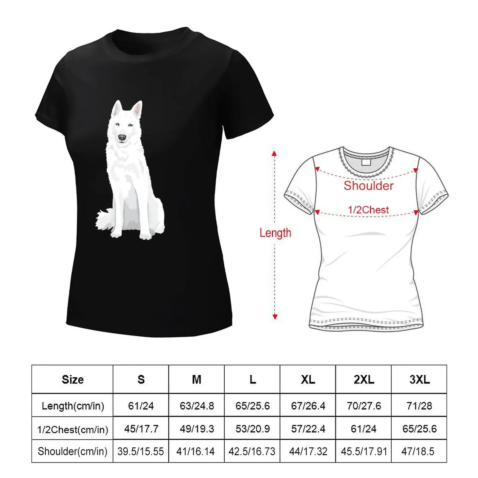 Красивая белая футболка Сибирский хаски - милая со снежной собакой забавная