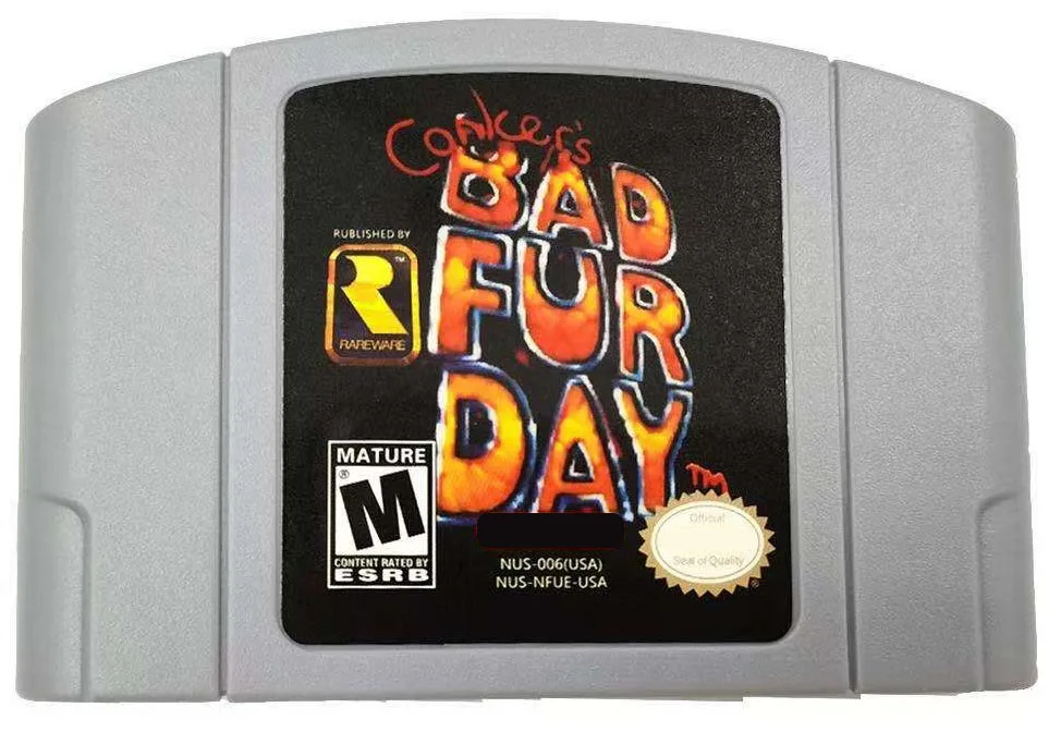 

Игра-карточка Conkers Bad Fur Day N64 серия American Edition и японская анимация Превосходное качество игрушки подарки.