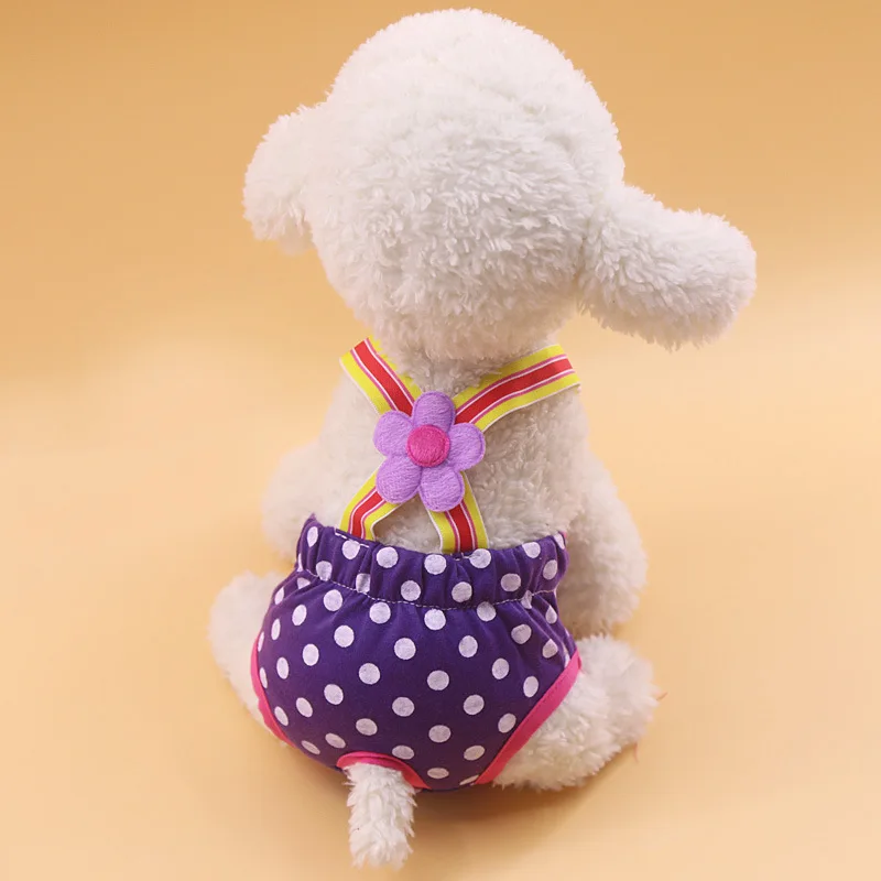 Dog Cat Polka Dot Braces Physiological Pants Safety Bitch Menstrual Anti-harassment Underwear Pet Pant |