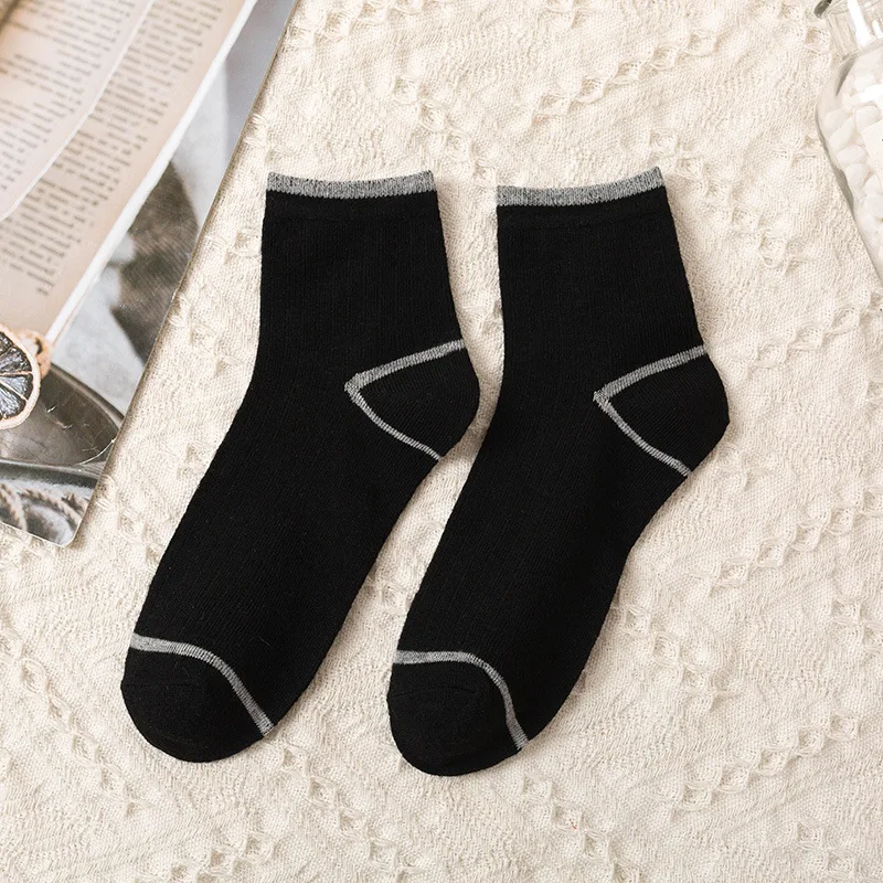 10 Pairs Pure Cotton Breathable Men's Socks Soft Mesh Sports High Quality Compression Four Seasons Socks Middle Tube Male Socks