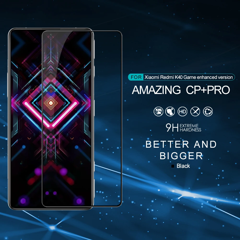 

Закаленное стекло Nillkin CP + Pro/H + Pro для Xiaomi Redmi K40, пленка для экрана, Взрывобезопасное стекло для Redmi K40 Gaming