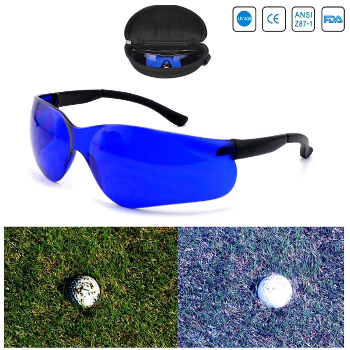 Golf course finder glasses wide field glasses caddy finder goggles uv glasses