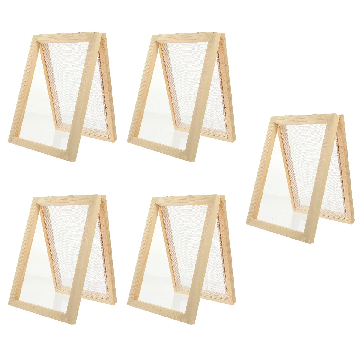 

5pcs Children DIY Paper Tool Wooden Paper Making Mold Frame Paper Making Screen