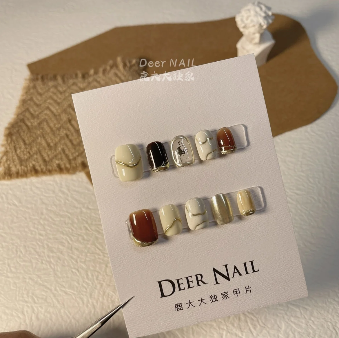 

10pcs Nail Supplies For Professionals Handmade Press On Nails Free Shipping Items Fake Art Tools Beauty Health