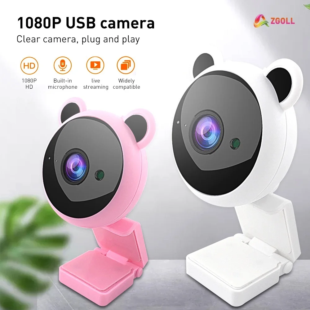 

1080P Webcam with Microphone USB 2.0 Desktop Laptop Computer USB Camera Plug and Play for Video Streaming Conference Gaming