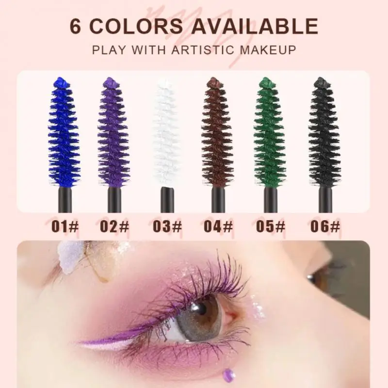 

Waterproof Fast Dry Eyelashes Thick Curls Extension 4D Natural Curling Mascara Make-Up Green Blue Brown Black White Ink Mascara