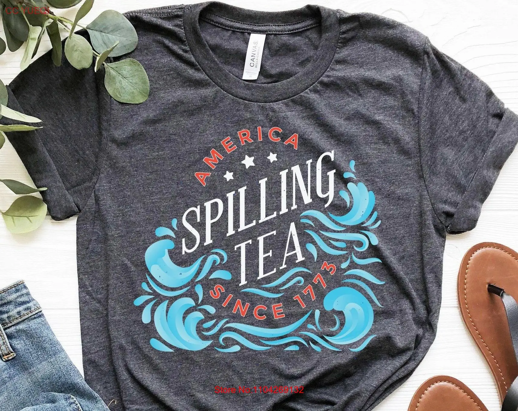 Spilling The Tea Since 1773 T Shirt History Teacher Lover American long or short sleeves
