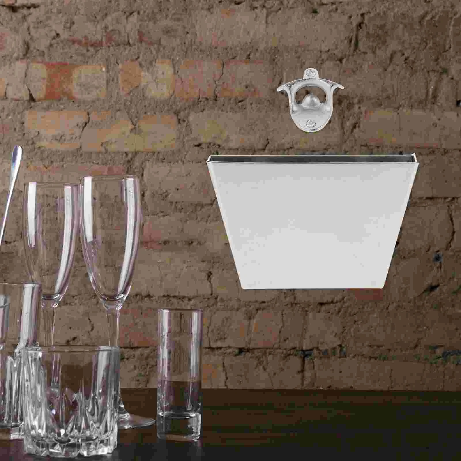 

1 Set of Stainless Steel Storage Buckle Bottle Catcher Bottle Opener Storage Tank Silver