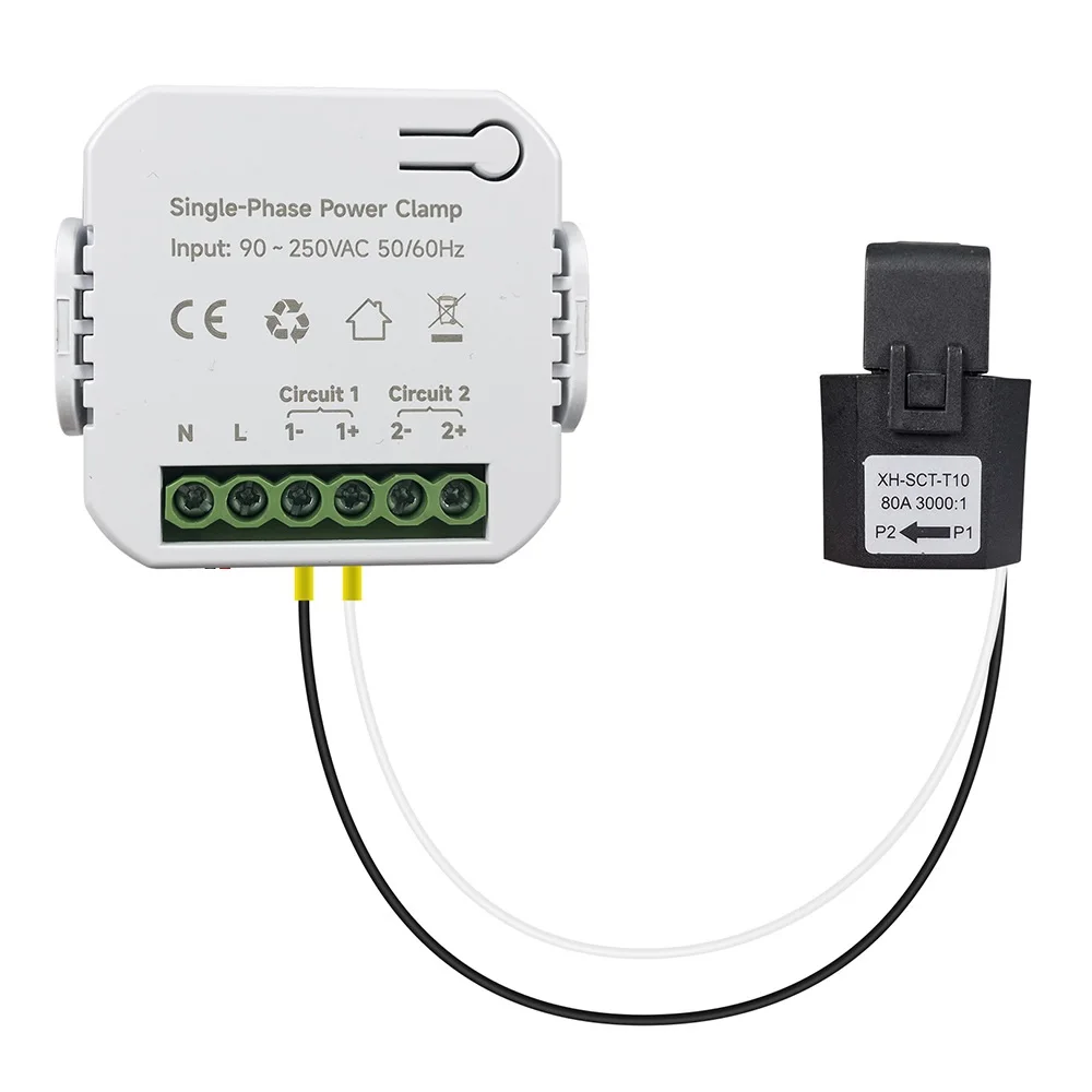 

TUYA ZIGBEE ZIGBEE Energy Meter Automate Your Home 0.2A To 80A 100-240V Tuya With Clamp CT Smart Energy Monitor