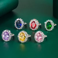 european and american retro fashion ring female imitation pigeon egg pigeon blood red diamond diamond ladies ring wholesale