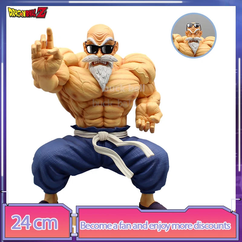 

24cm Dragon Ball Z Anime Figure Muscle Kame Sennin Action Figurine Statue Model Doll Figures Collectible Room Ornament Toys
